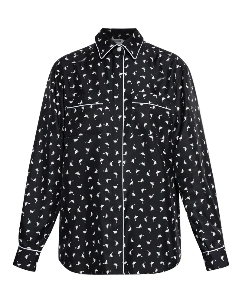 Moschino printed silk shirt - Schwarz Schwarz