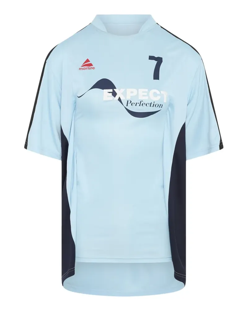 Martine Rose number-print T-shirt - Blau Blau