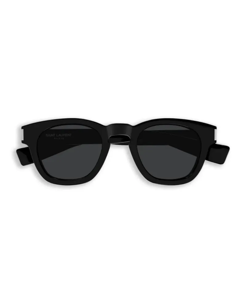 Saint Laurent Sonnenbrille mit eckigem Gestell - Schwarz Schwarz