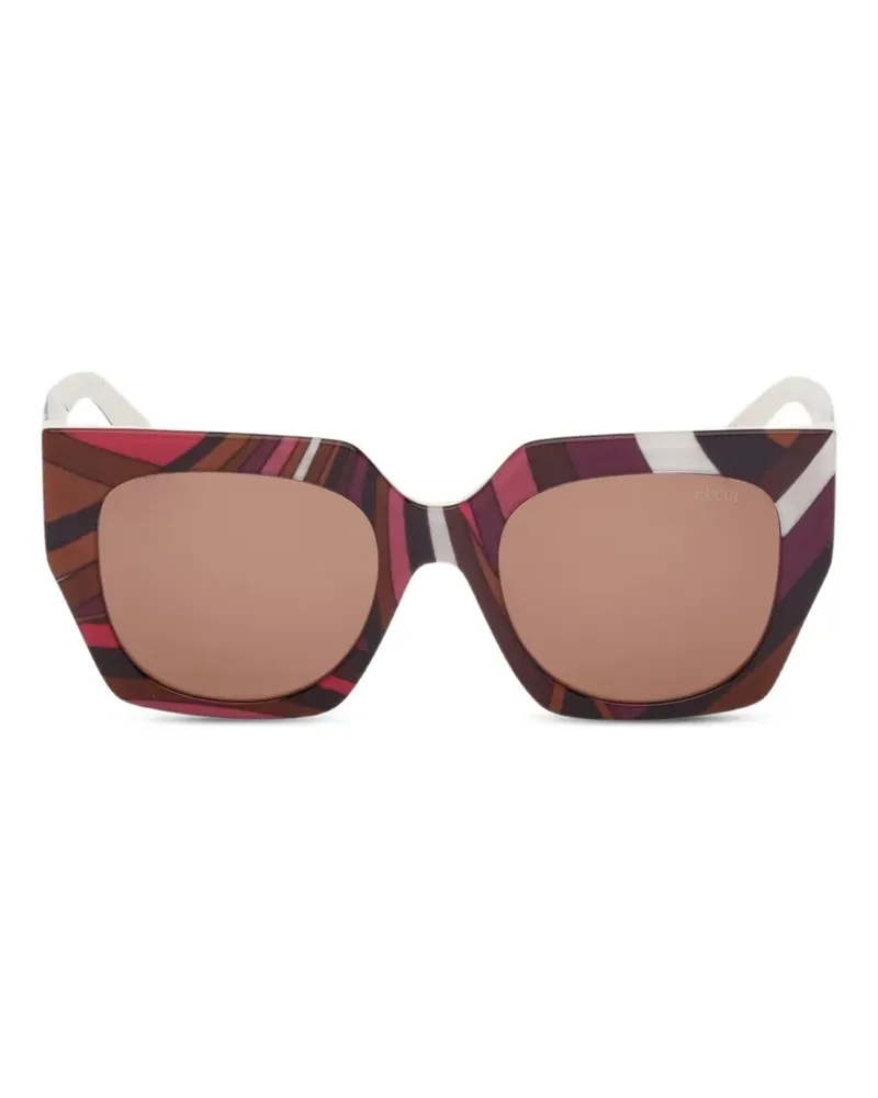 Emilio Pucci Sonnenbrille mit geometrischem Gestell - Violett Violett