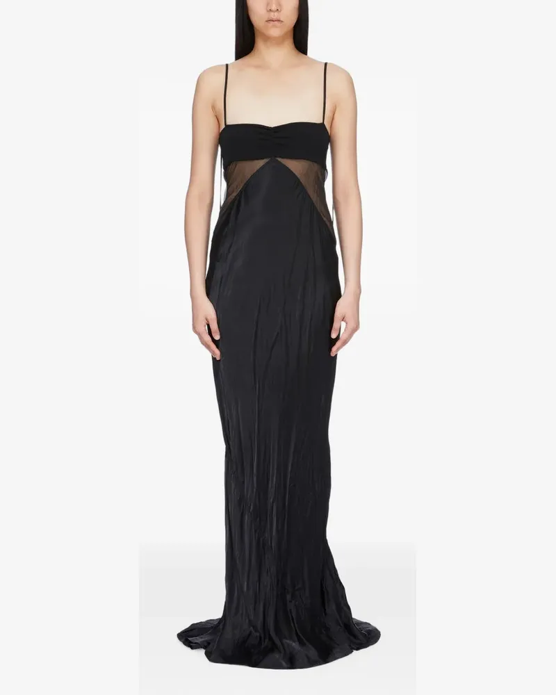 Rick Owens Maxikleid mit eckigem Ausschnitt - Schwarz Schwarz