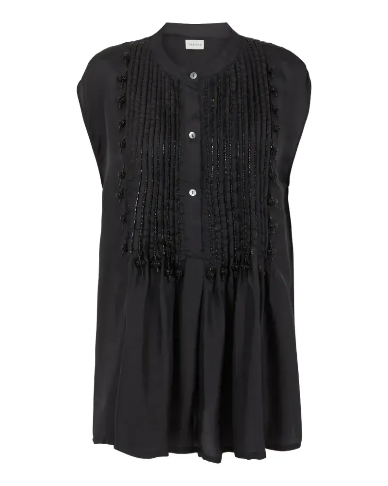 Parah bead-embellished sleeveless shirt - Schwarz Schwarz