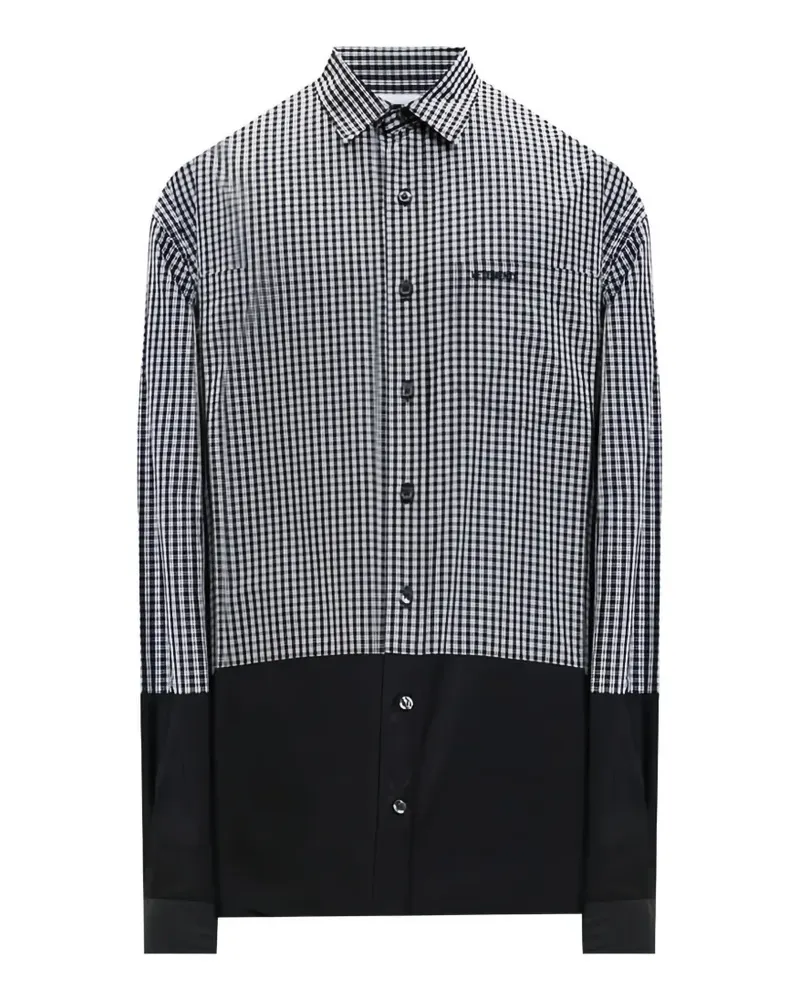 VETEMENTS gingham chest pocket shirt - Schwarz Schwarz
