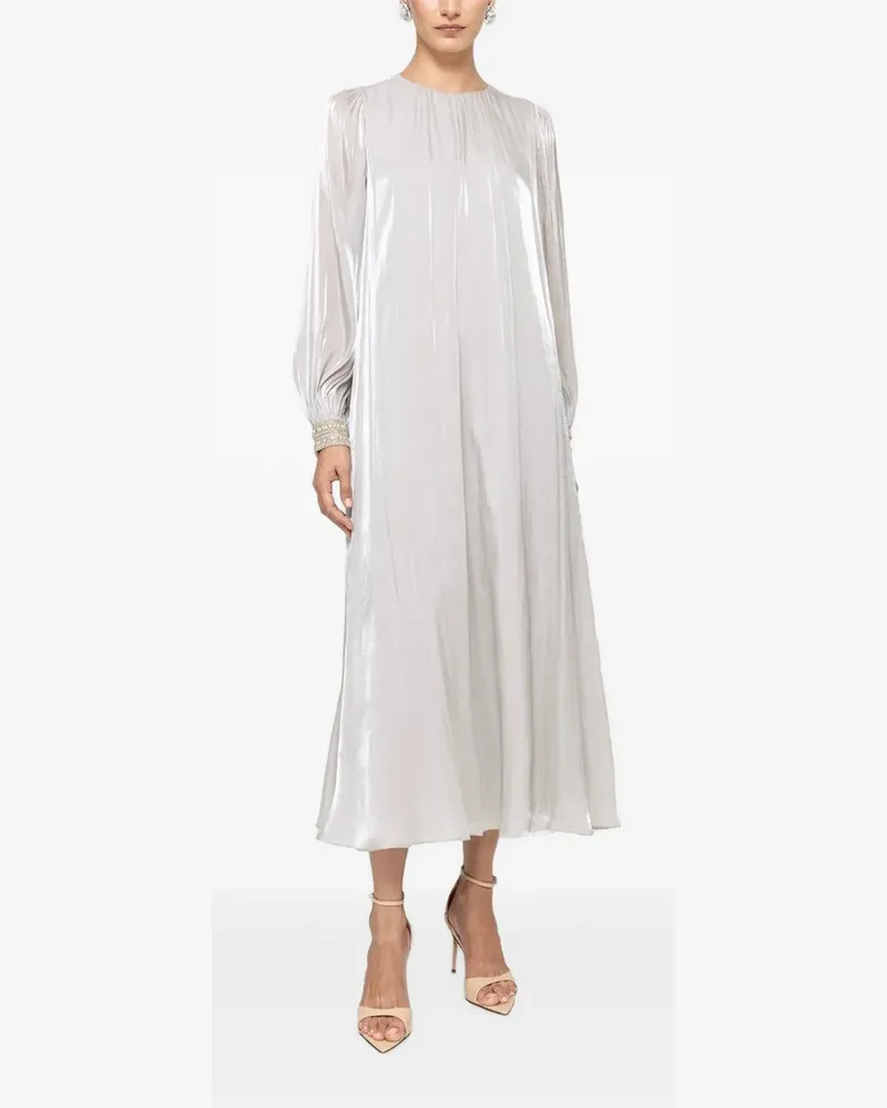 NISSA Maxikleid mit Kristalldetail - Grau Grau