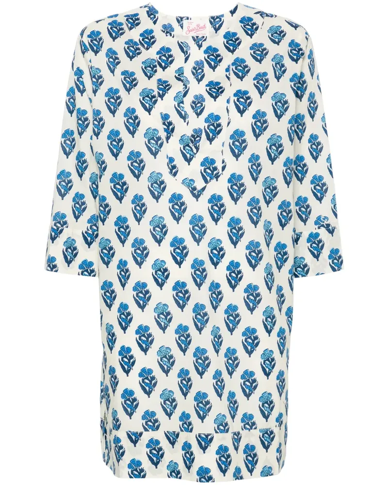 MC2 Saint Barth Macha Kleid mit Blumen-Print - Nude Nude
