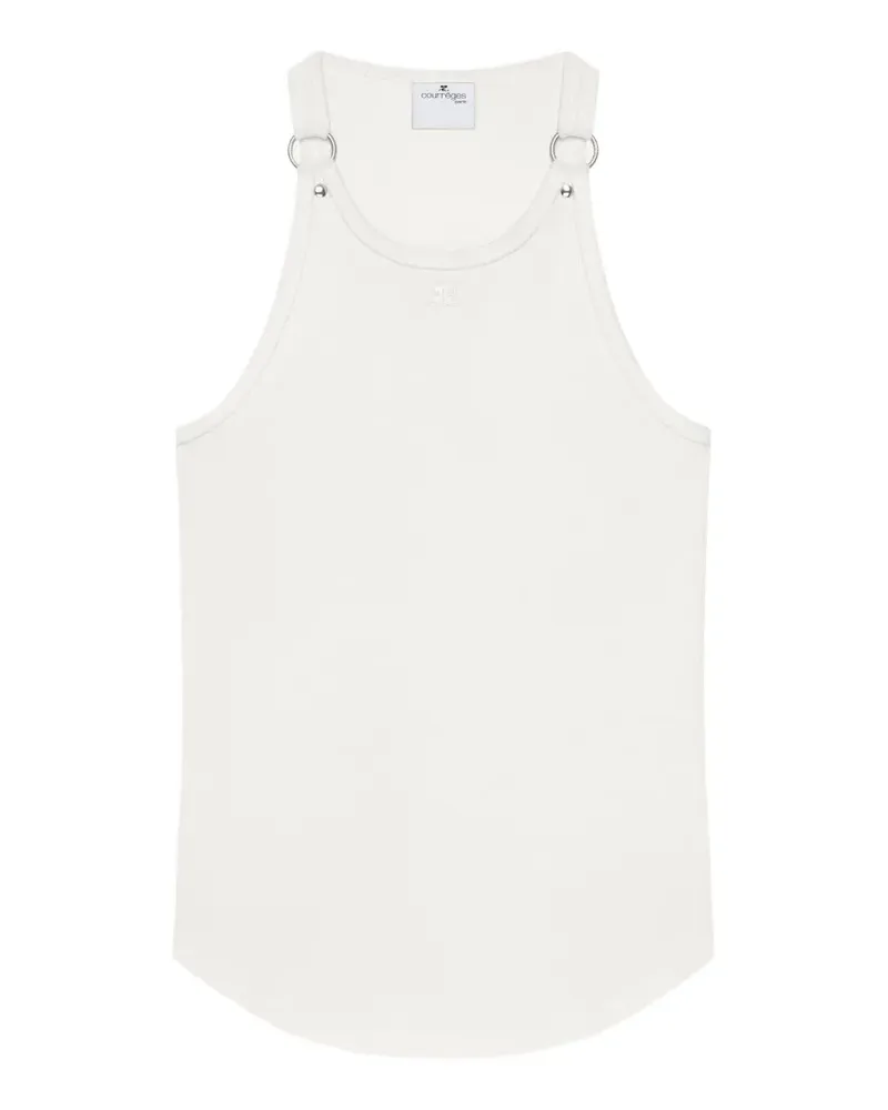 Courrèges Top mit Schnalle - Weiß Weiß