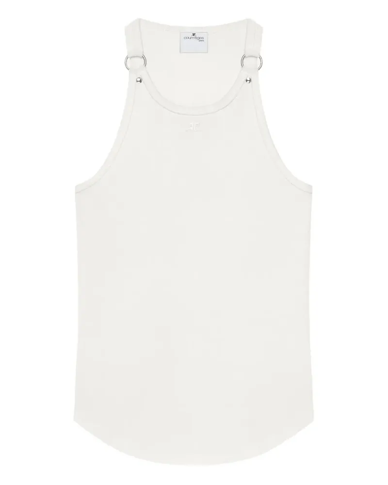 Courrèges Top mit Schnalle - Weiß Weiß