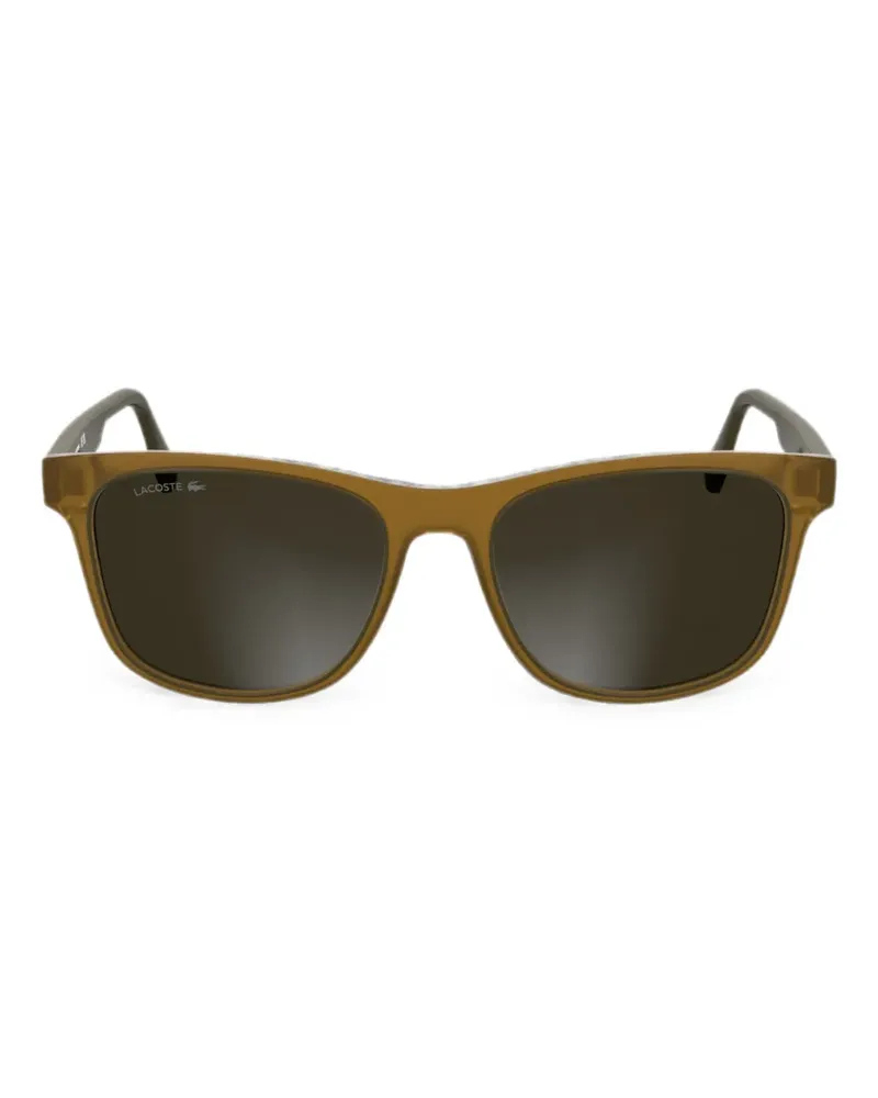 Lacoste Sonnenbrille mit eckigem Gestell - Braun Braun