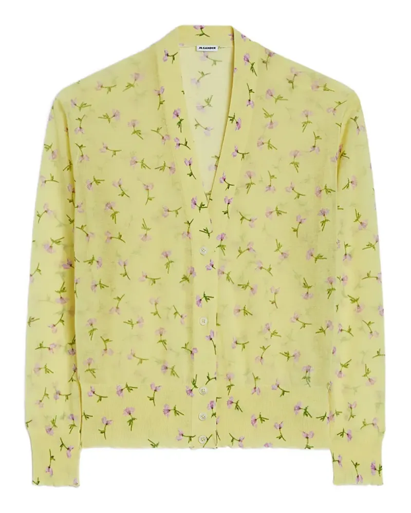 Jil Sander Cardigan mit Print - Gelb Gelb