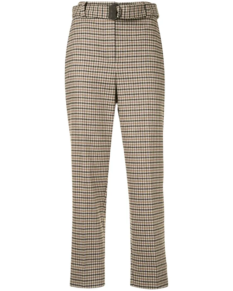 Brunello Cucinelli Cropped-Hose mit Karomuster - Braun Braun