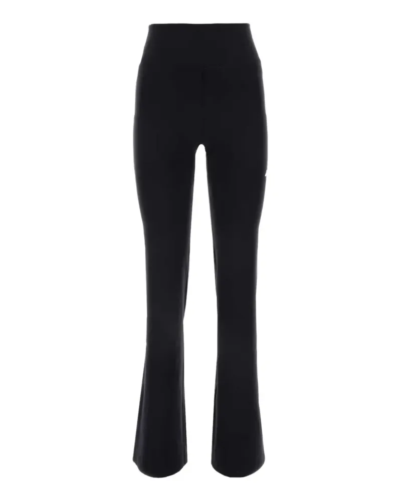 Balenciaga logo-detail flared-leg trousers - Schwarz Schwarz