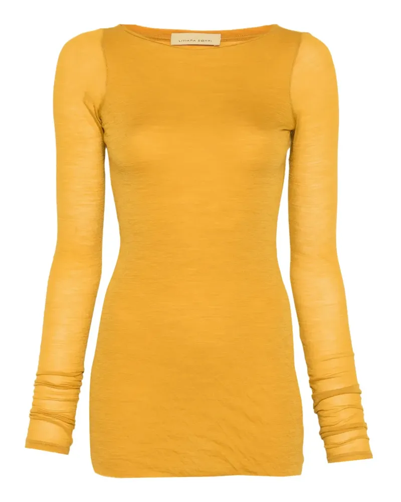 Liviana Conti Lucrezia Langarmshirt - Gelb Gelb