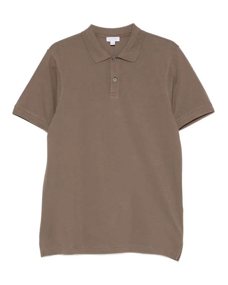 Sunspel Poloshirt mit kurzen Ärmeln - Braun Braun