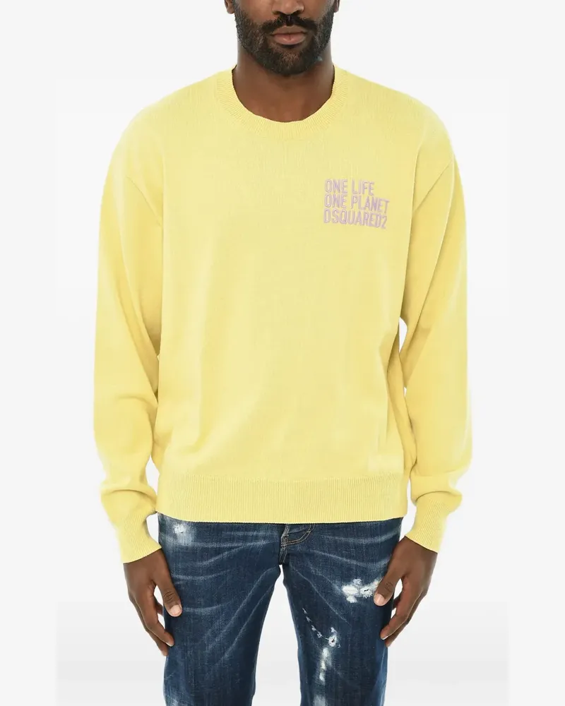 Dsquared2 Pullover mit rundem Ausschnitt - Gelb Gelb