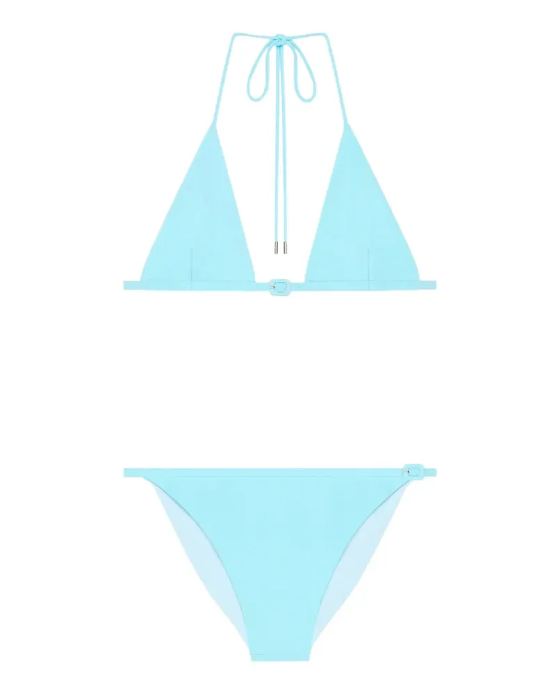 Courrèges Bikini mit Schnallendetail - Blau Blau