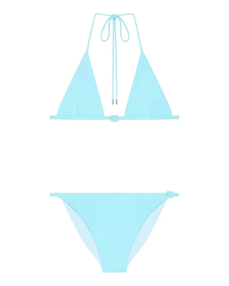 Courrèges Bikini mit Schnallendetail - Blau Blau