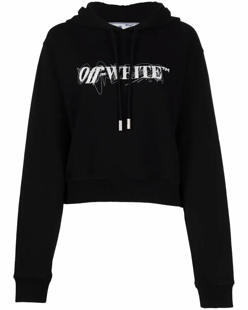 OFF-WHITE Hoodie mit Logo-Print - Schwarz Schwarz