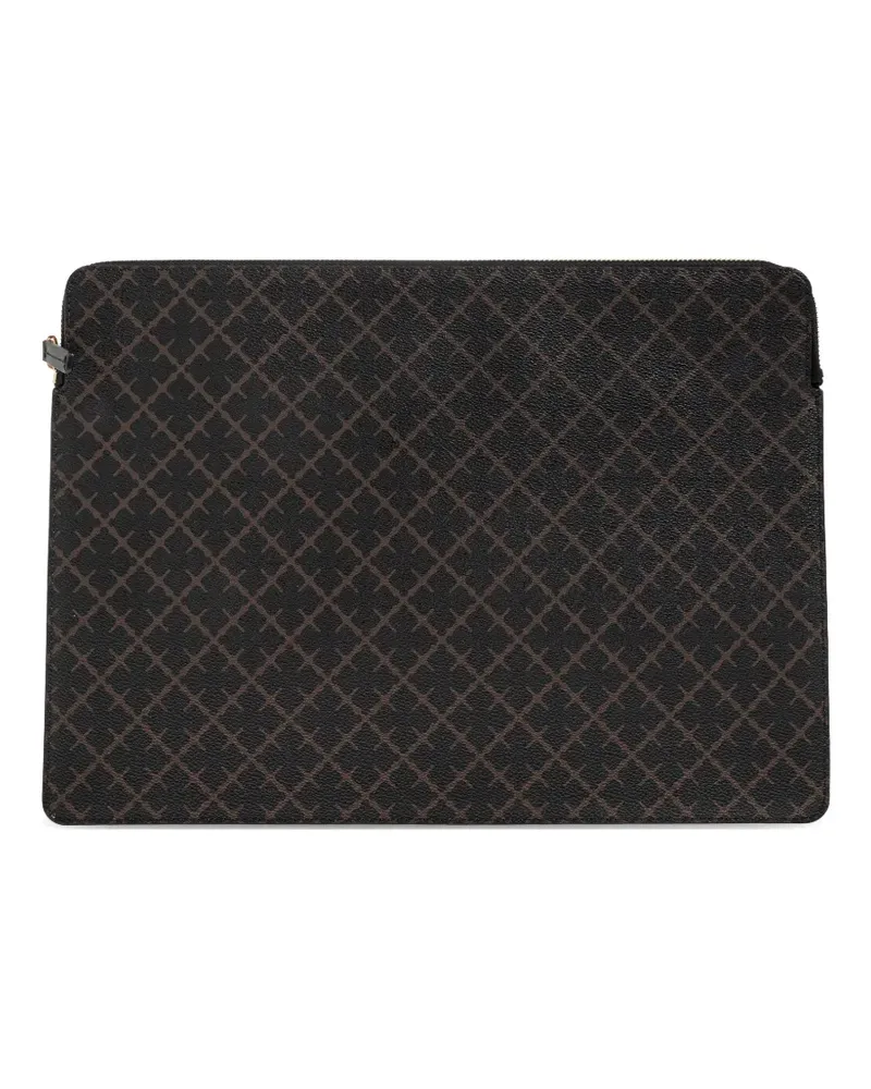 By Malene Birger Ivys monogram-pattern laptop case - Braun Braun