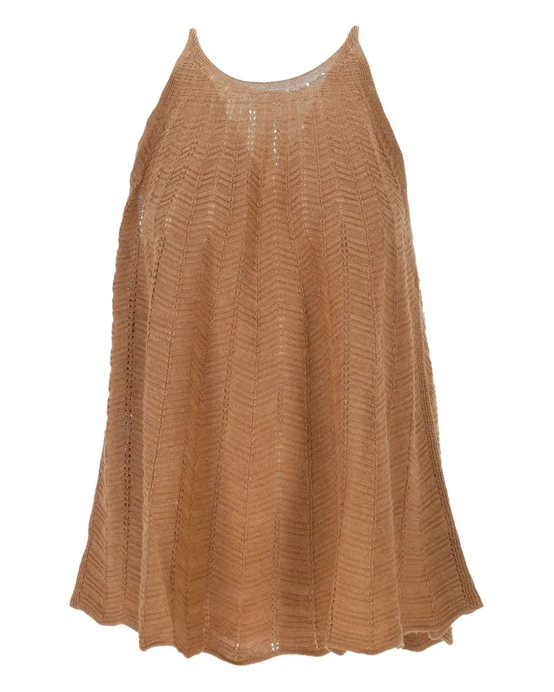 hemisphere knitted  top - Braun Braun