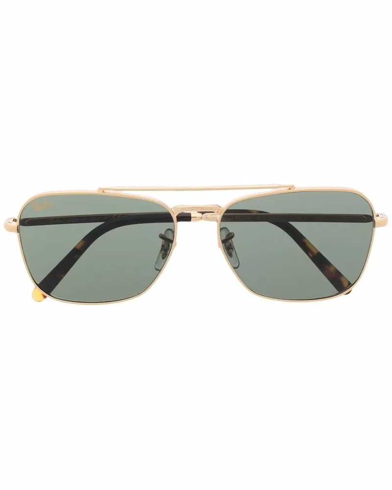 Ray Ban Sonnenbrille mit eckigem Gestell - Gold Gold