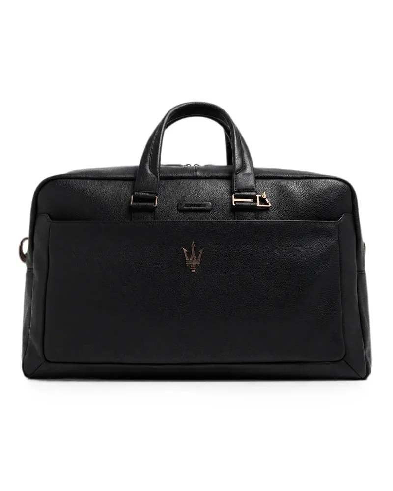 Piquadro x Maserati leather holdall - Schwarz Schwarz