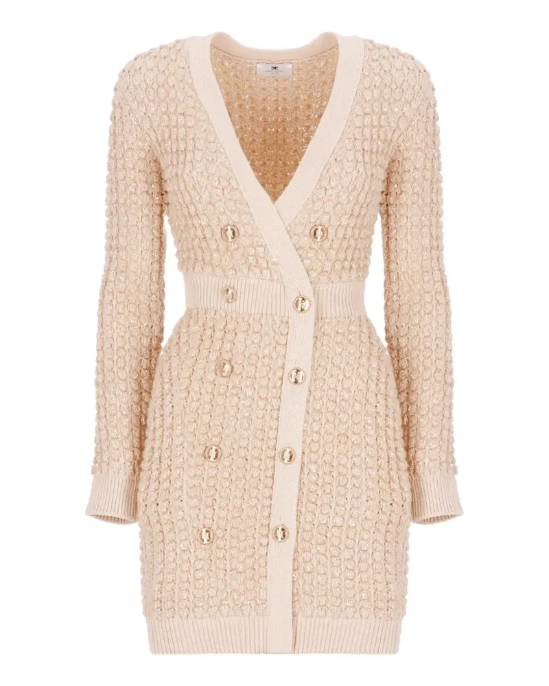 Elisabetta Franchi button-fastening mini dress - Nude Nude