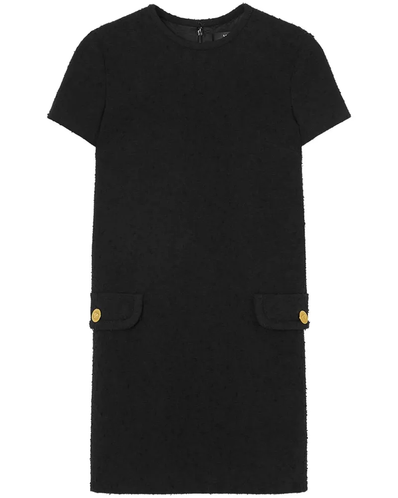 Versace Minikleid aus Tweed Schwarz