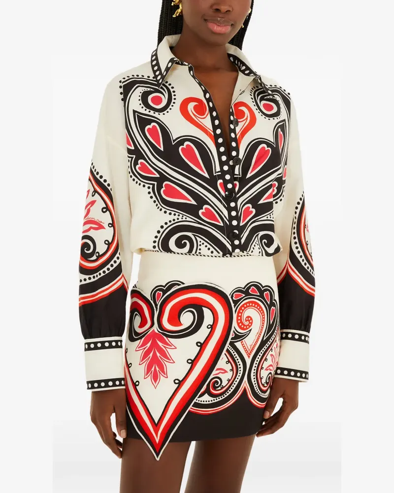 FARM Rio Hemd mit Muster - Nude Nude