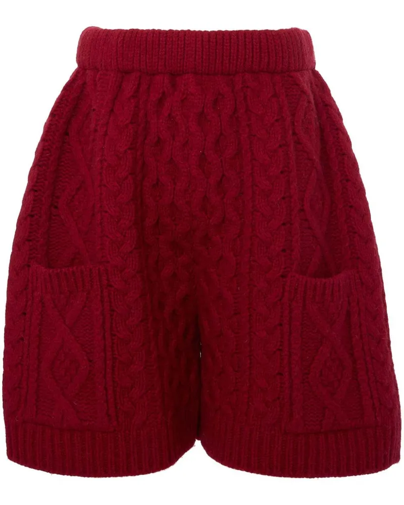 J.W.Anderson Shorts mit Zopfmuster - Rot Rot