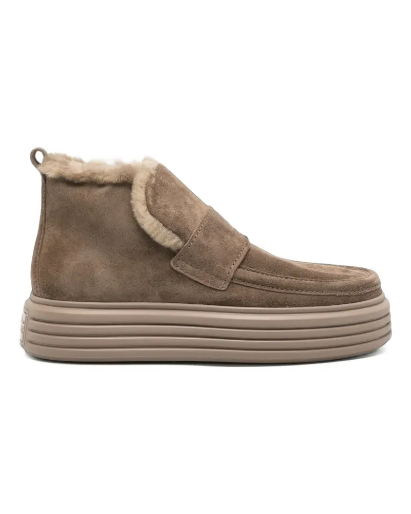 Kennel & Schmenger Wildlederstiefel mit Shearling-Stiefel - Braun Braun