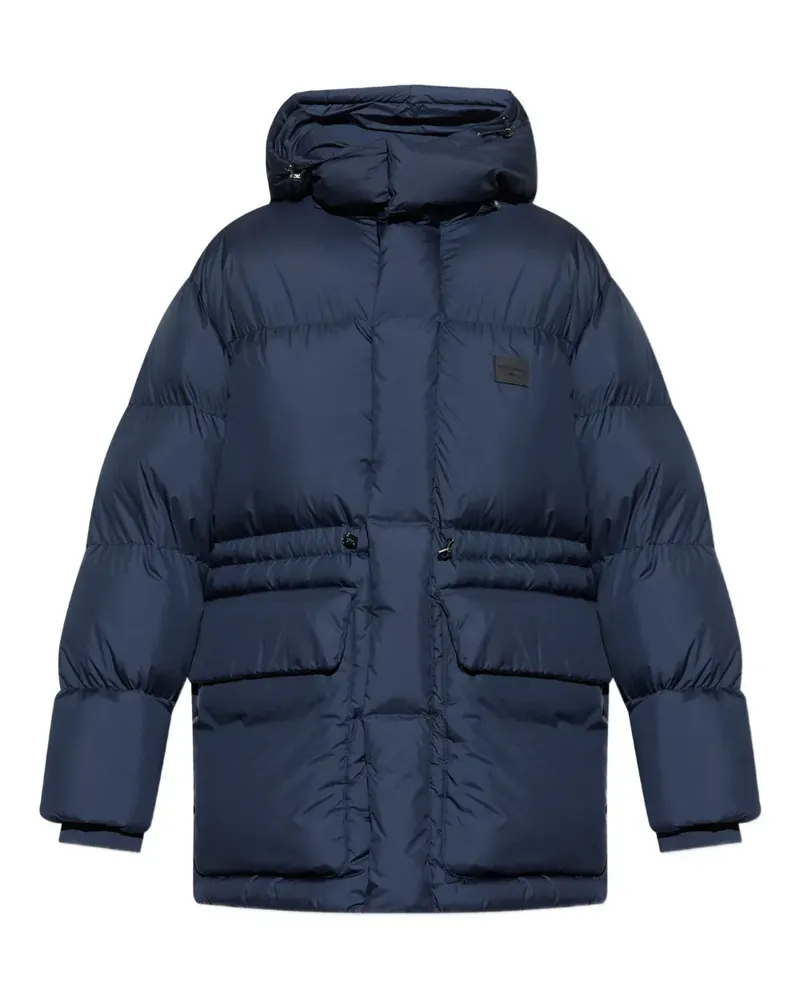 Emporio Armani Gefütterte Kapuzenjacke - Blau Blau