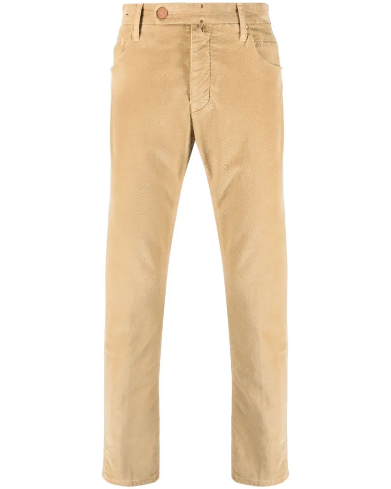 Incotex Schmale Cordhose - Braun Braun