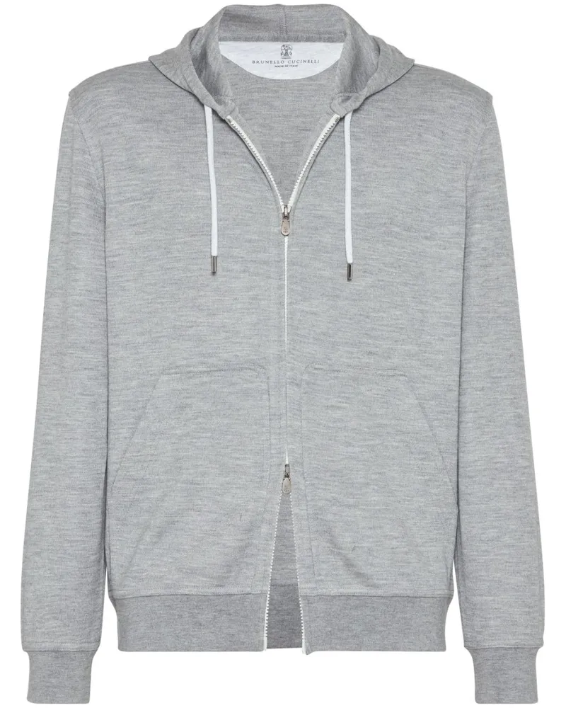 Brunello Cucinelli Cardigan mit Kapuze - Grau Grau
