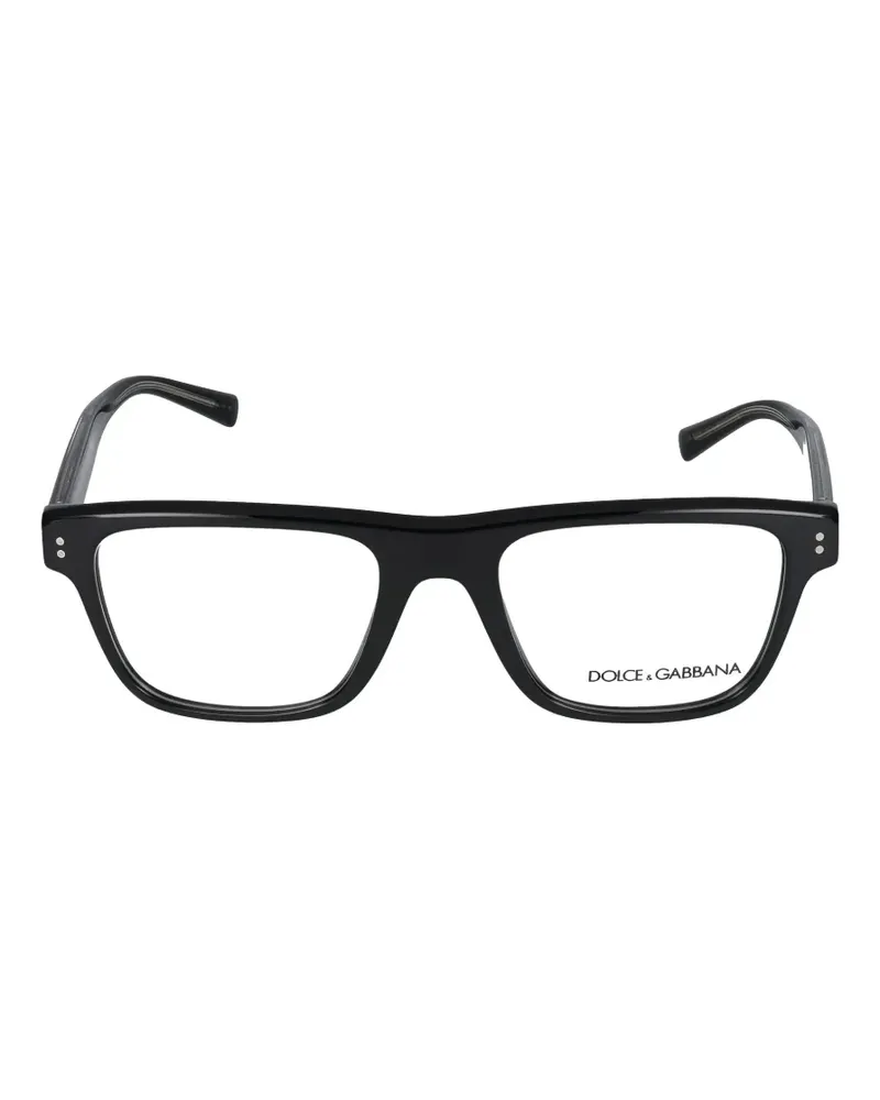 Dolce & Gabbana rectangle-frame glasses - Schwarz Schwarz
