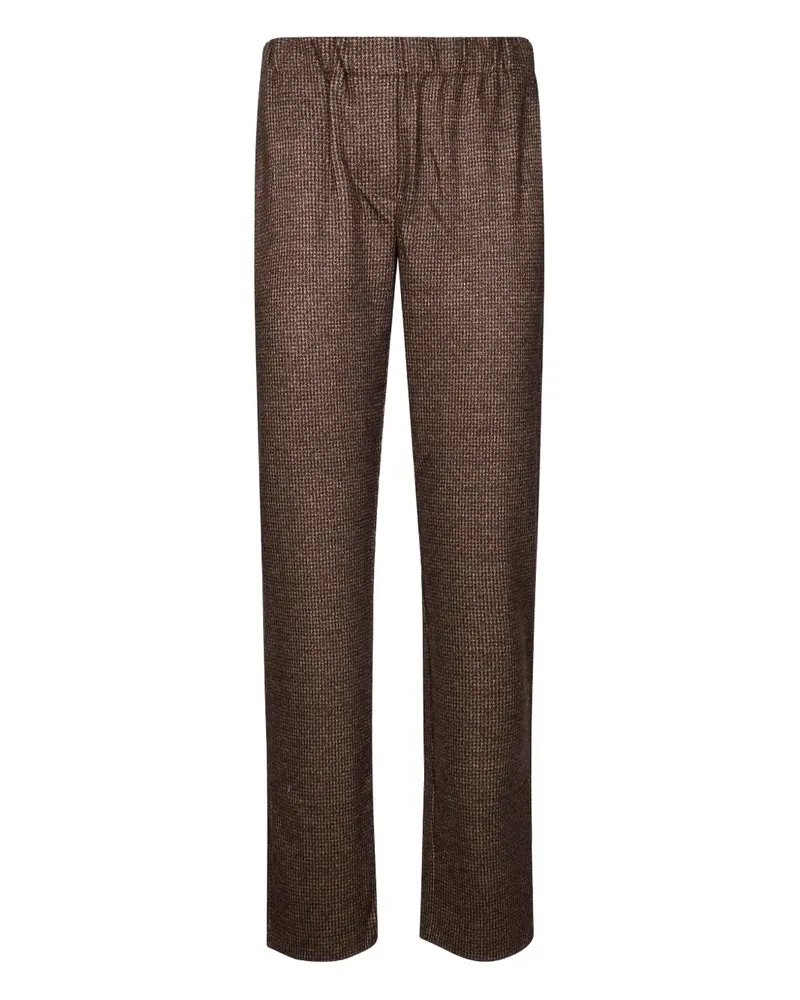 Max Mara elasticated-waistband straight trousers - Braun Braun