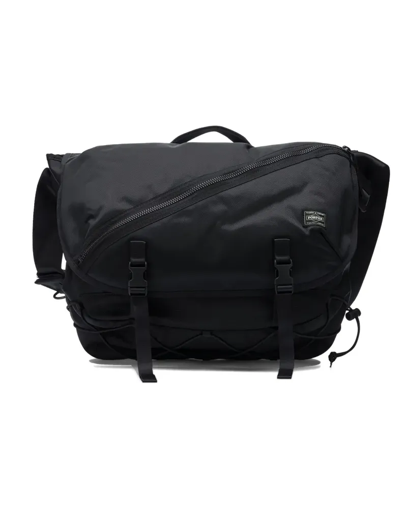 PORTER-YOSHIDA & CO zip messenger bag - Schwarz Schwarz
