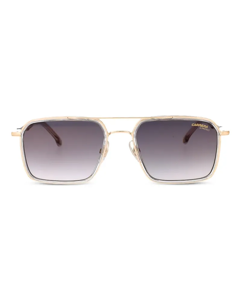 Carrera Eckige Sonnenbrille mit Doppelsteg - Gold Gold