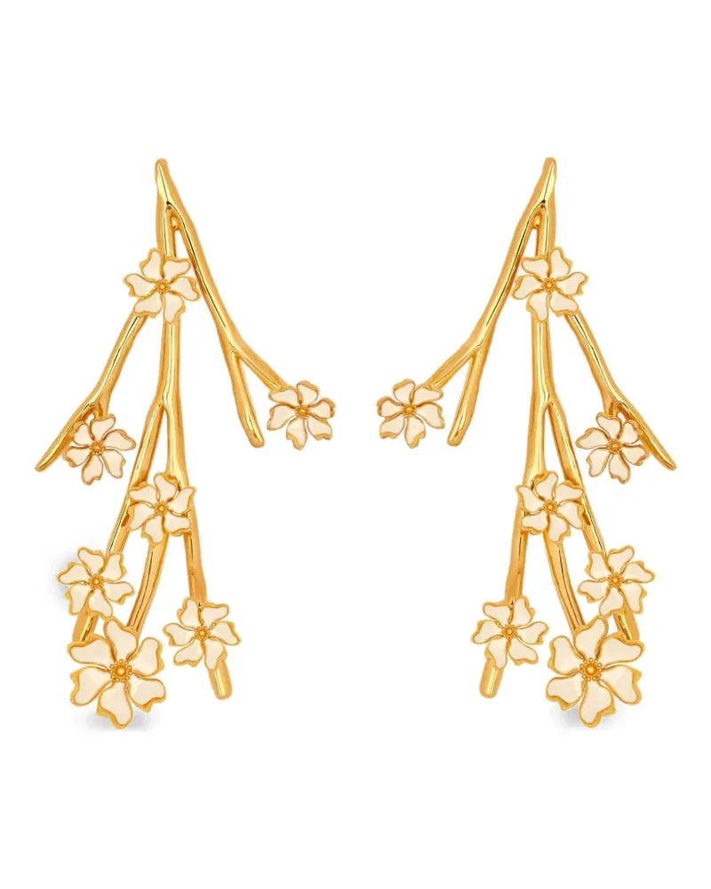 Oscar de la Renta Ring mit Blumendetail - Gold Gold