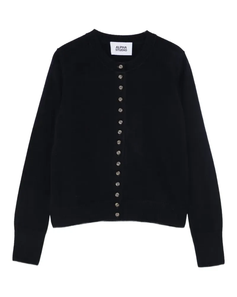 Alpha Studio Cardigan mit Knopfleiste - Schwarz Schwarz