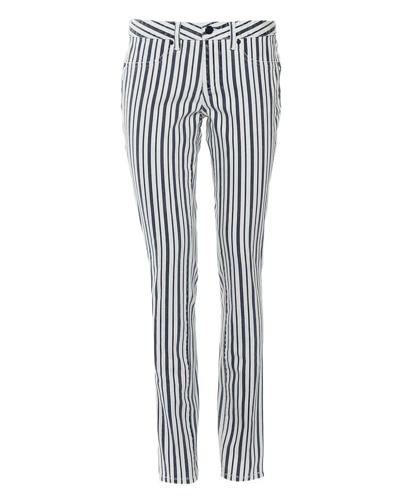 Tory Burch Gestreifte Hose - Weiß Weiß