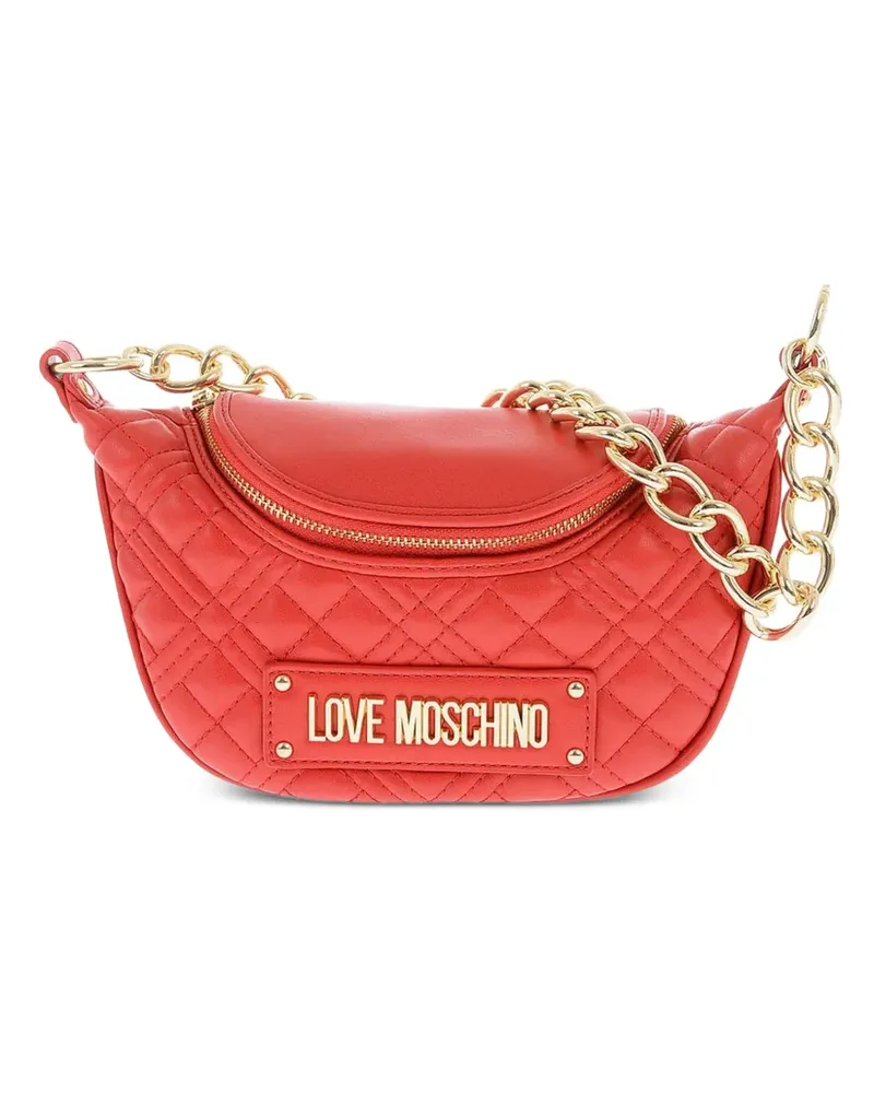 Moschino Gesteppte Schultertasche - Rot Rot