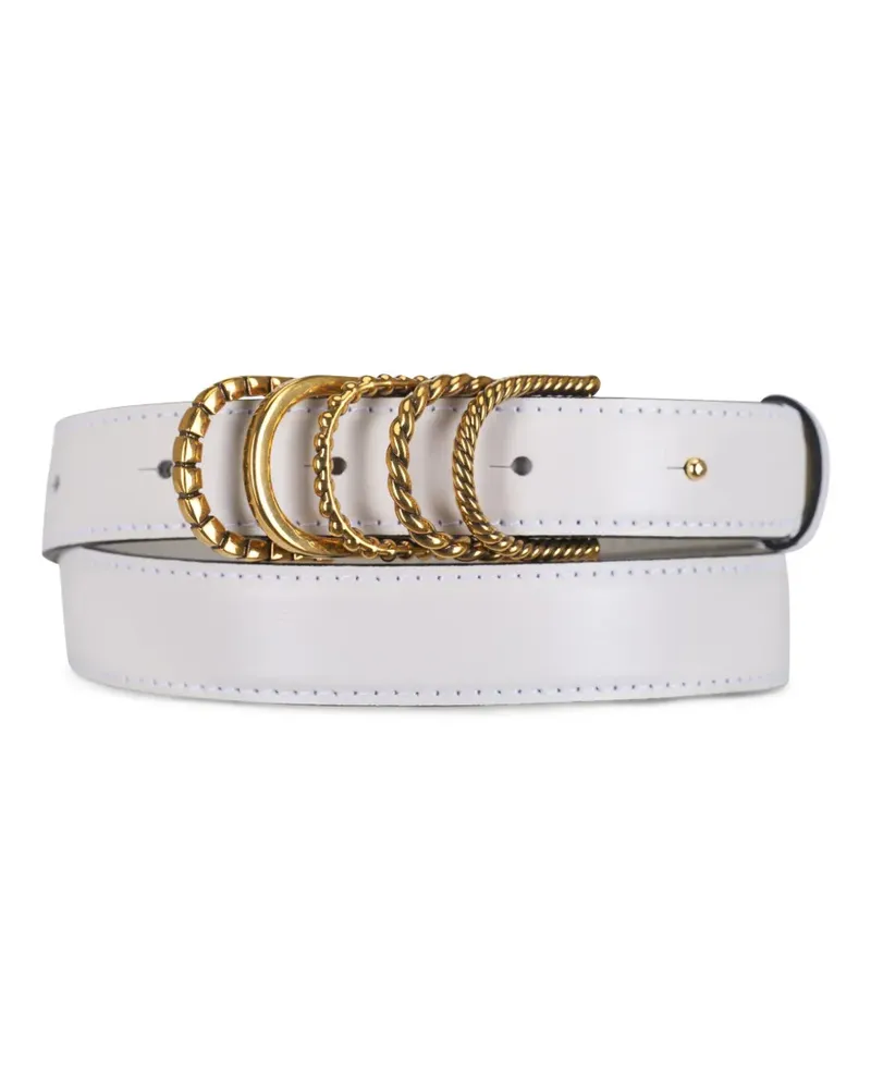 Dorothee Schumacher Gürtel mit goldfarbenem Detail - Weiß Weiß