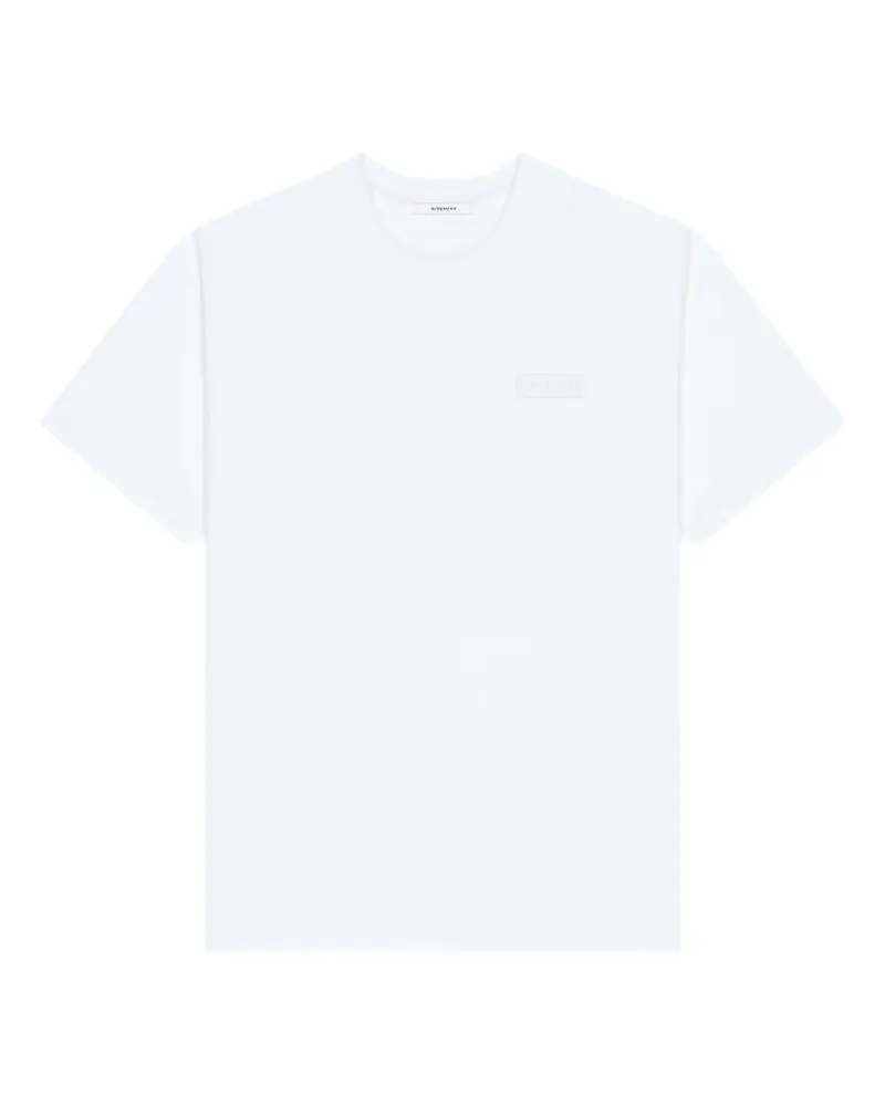 Givenchy Gestreiftes T-Shirt mit  Paris-Ripsband - Weiß Weiß