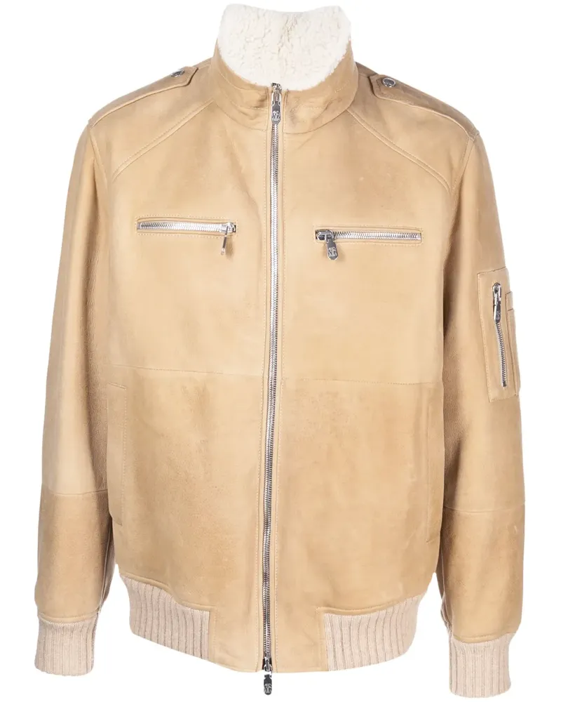 Brunello Cucinelli Jacke aus Leder - Nude Nude