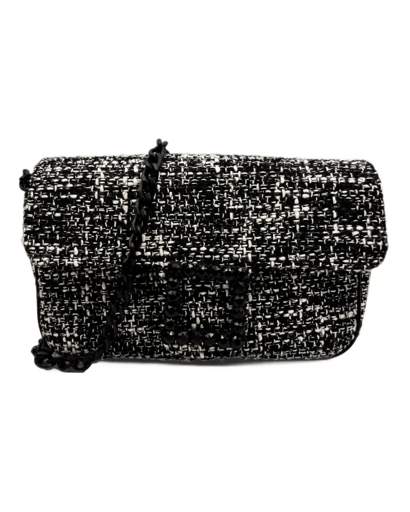 FESTA Milano Lunette crystal-buckle shoulder bag - Schwarz Schwarz