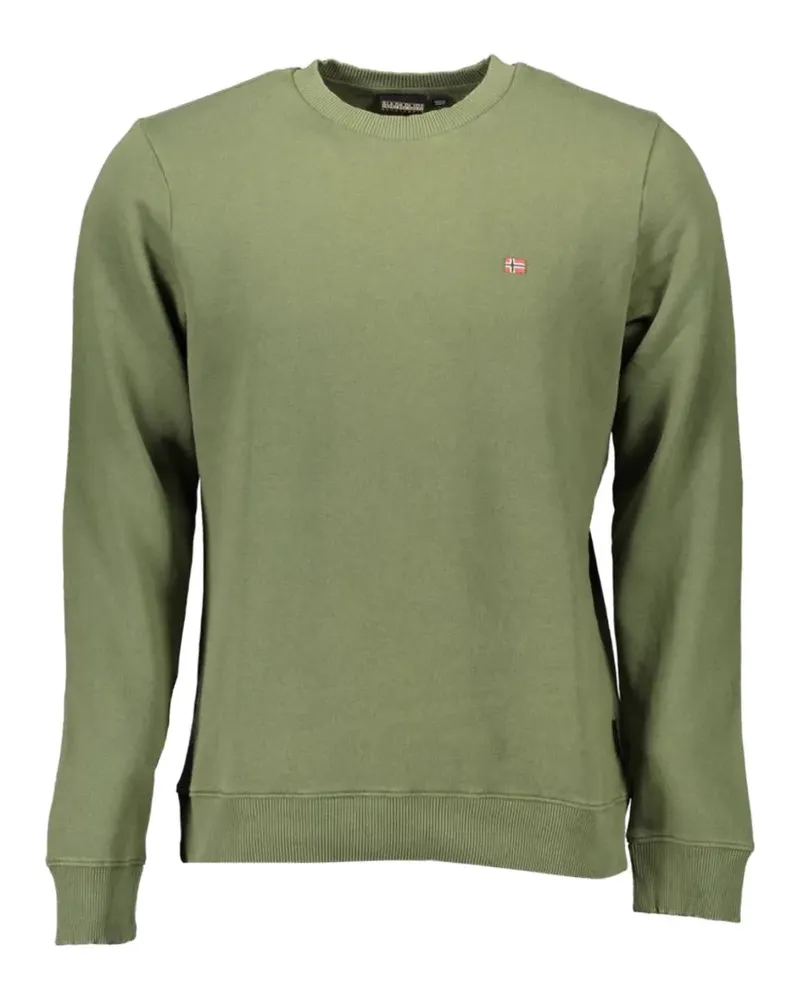 Napapijri logo-patch cotton sweatshirt - Grün Grün