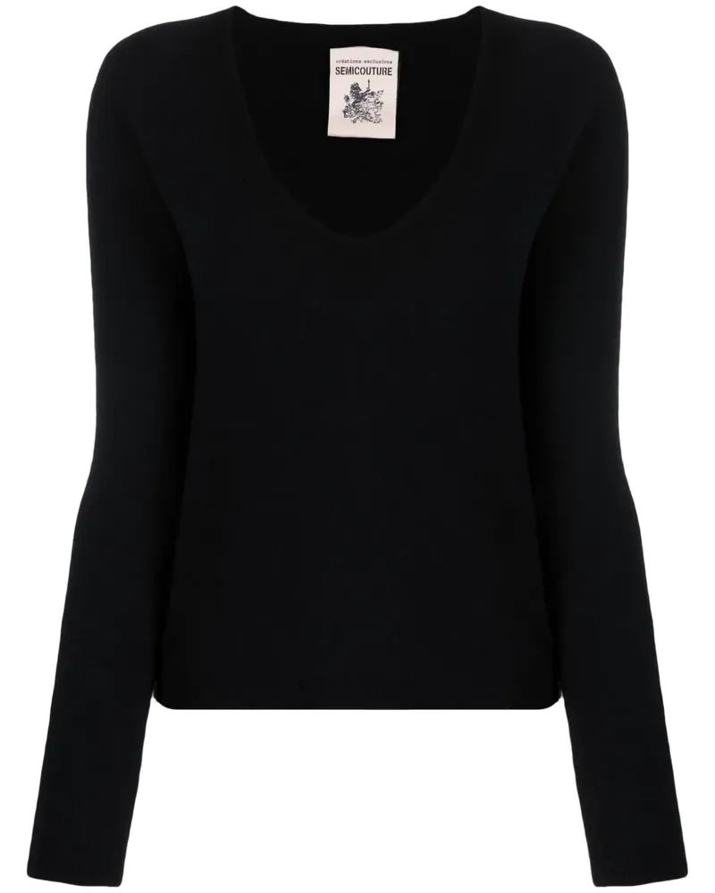 Semicouture Gestrickter Pullover - Schwarz Schwarz