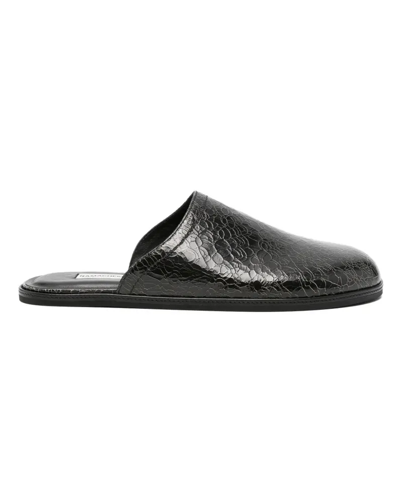 Namacheko crackled-effect loafers - Schwarz Schwarz