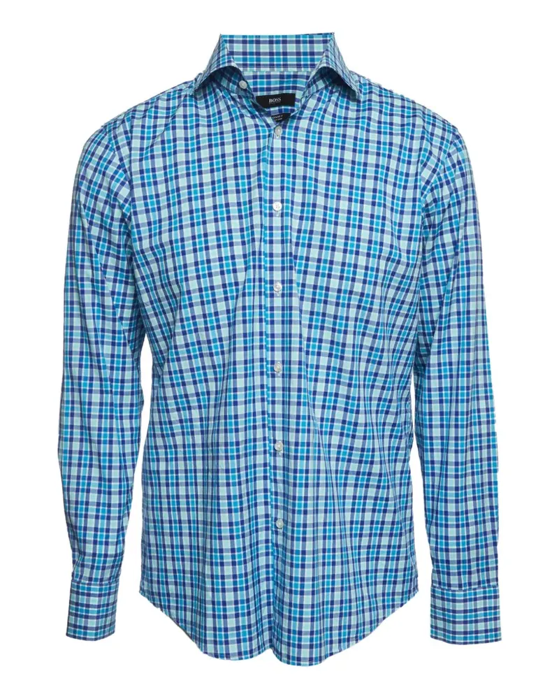HUGO BOSS Hemd mit Karomuster - Blau Blau