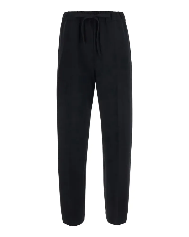 Semicouture Bundfaltenhose mit Kordelzug - Schwarz Schwarz
